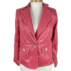 Bradley Bayou Pink Leather Blazer XS Regina George Mean Girls Elle Woods Costume
